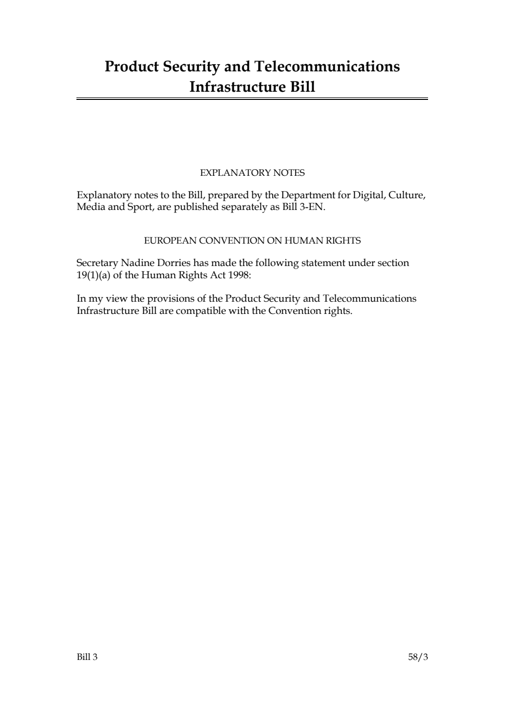 Product Security and Telecommunications Infrastructure Bill