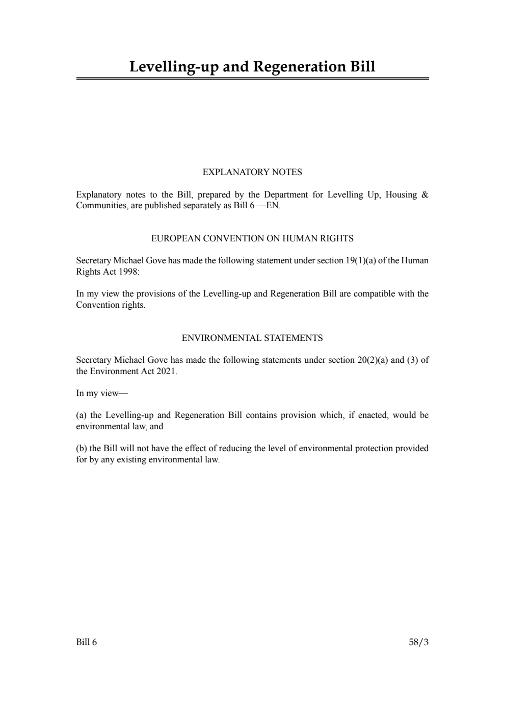 Levelling-up and Regeneration Bill