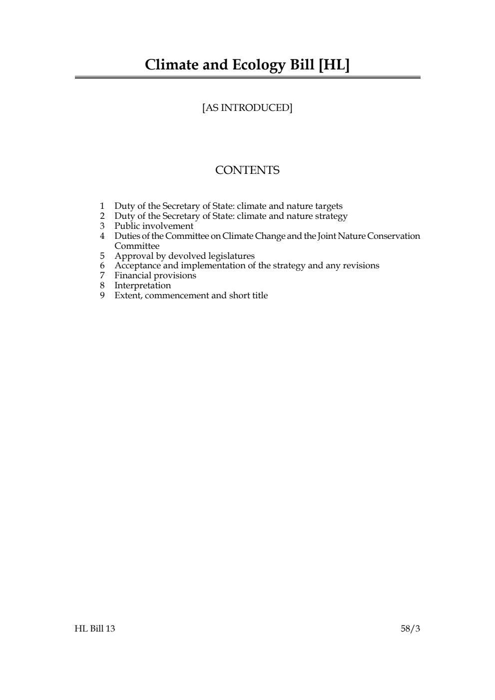 Climate and Ecology Bill