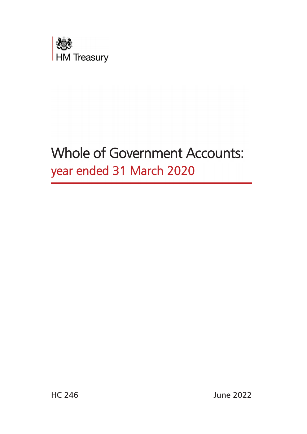 Whole of Government Accounts: year ended 31 March 2020