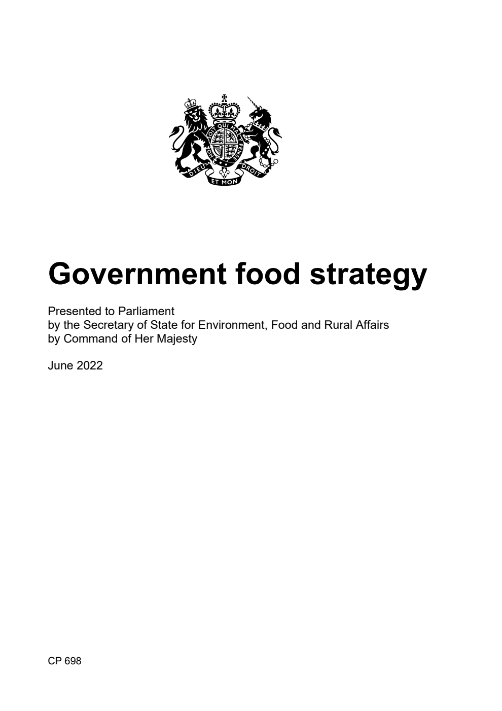 Government food strategy