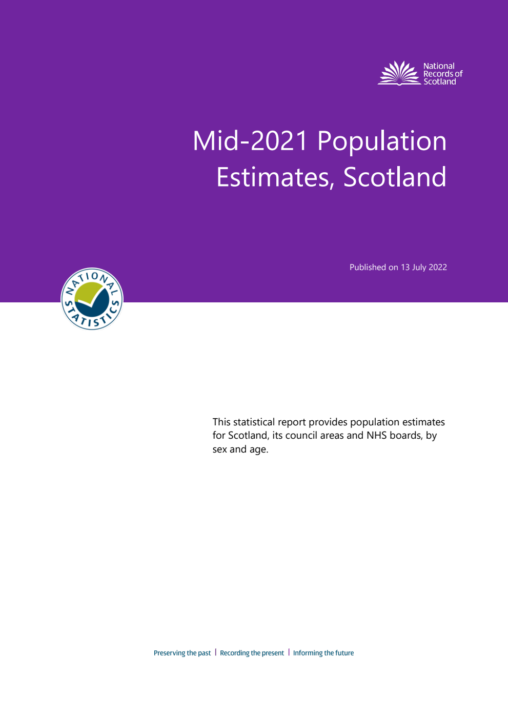 National Records of Scotland Mid-2021 Population Estimates, Scotland