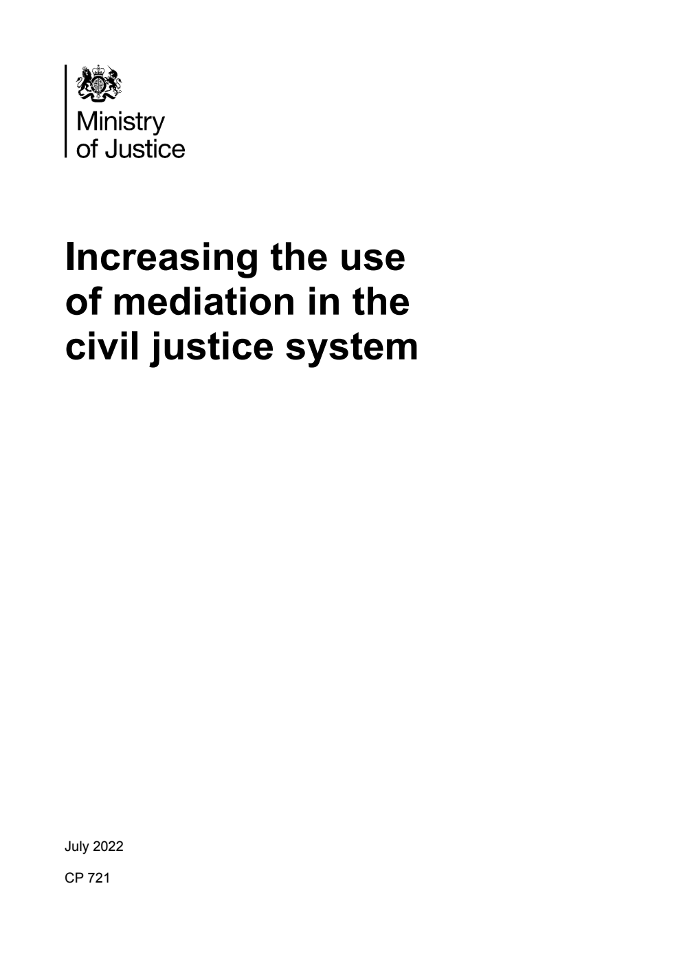 Increasing the use of mediation in the civil justice system