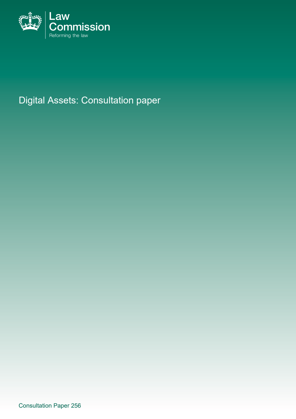 Law Commission Consultation paper 256. Digital Assets: Consultation paper
