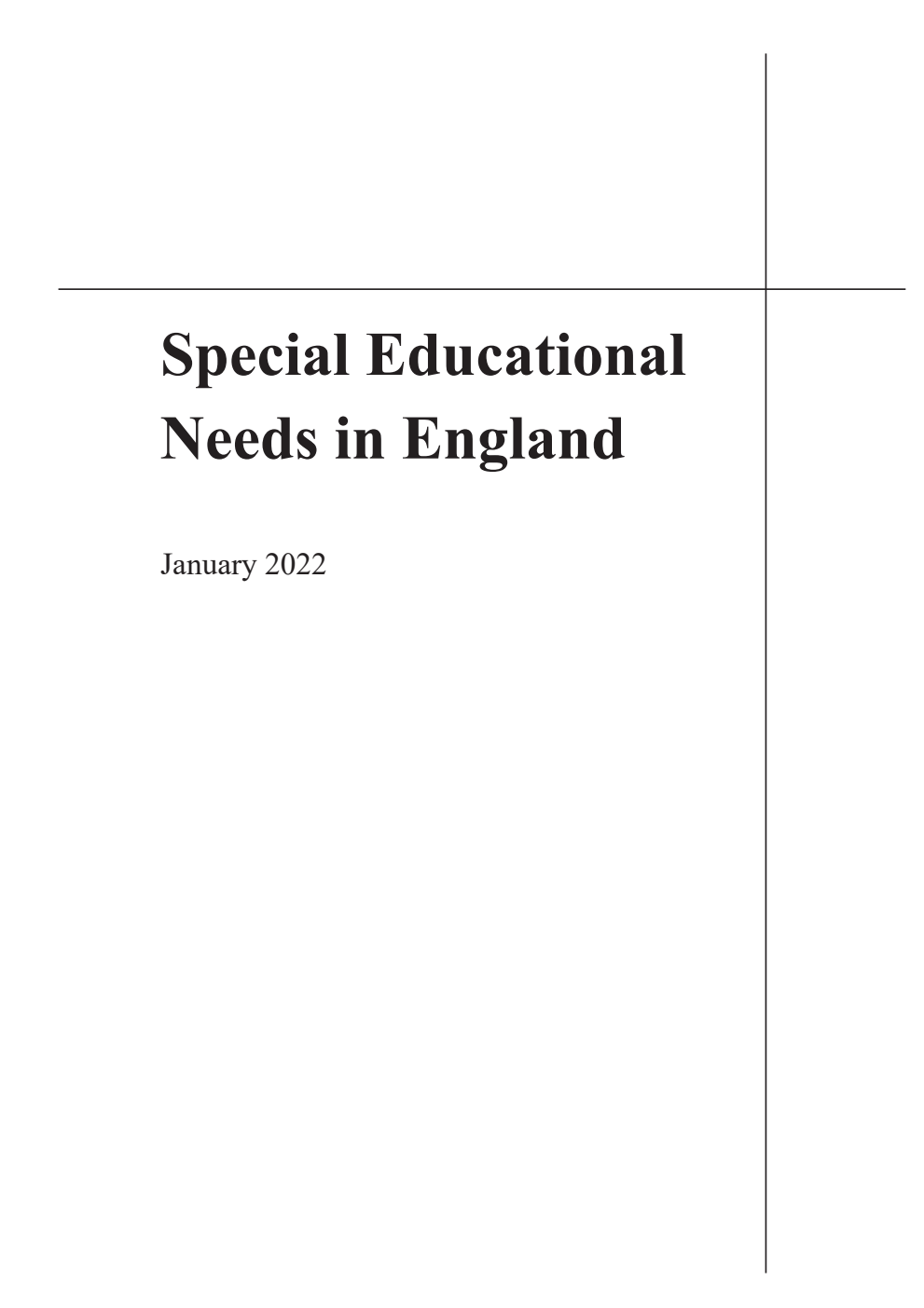 Special Educational Needs in England, January 2022