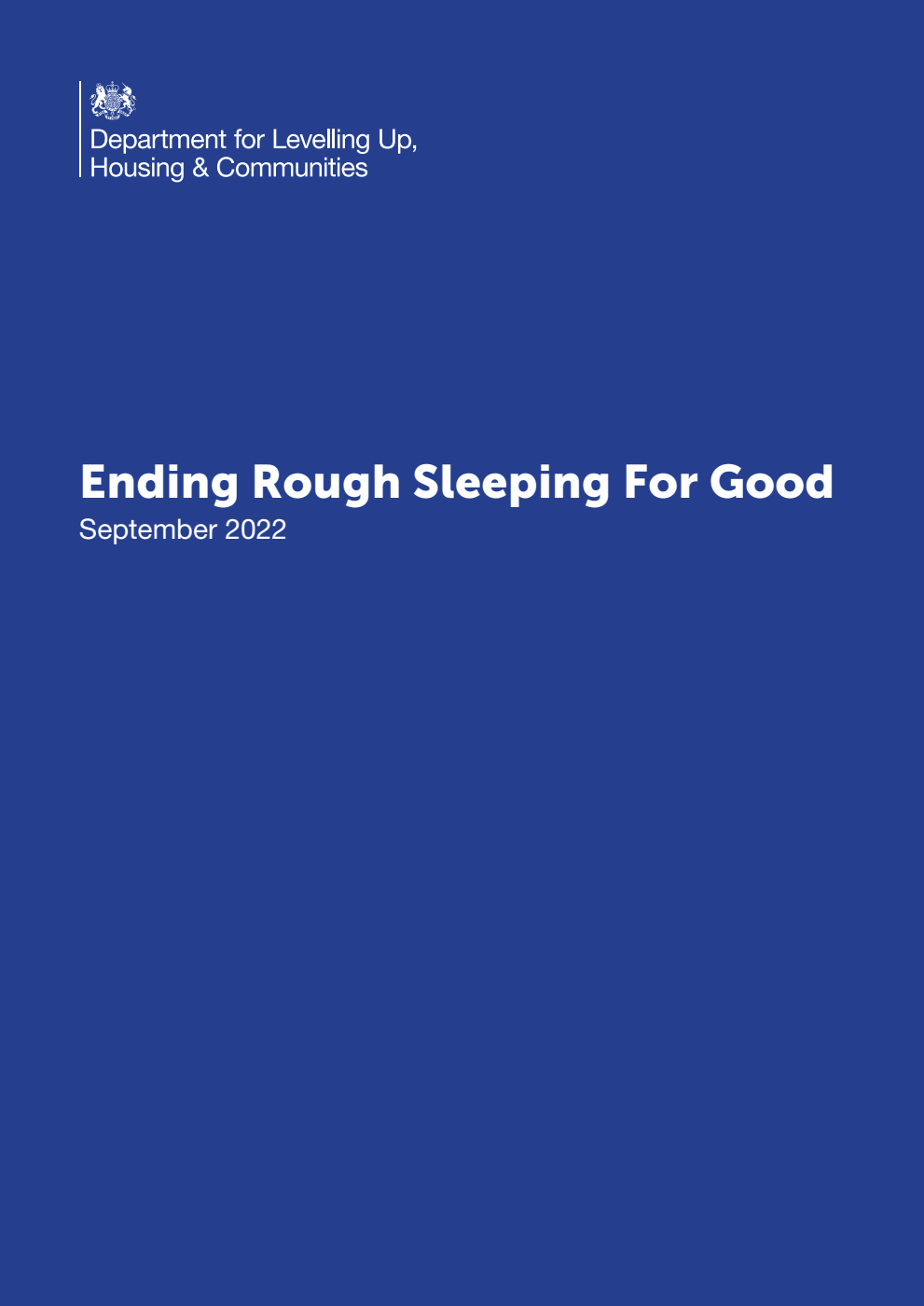 Ending Rough Sleeping For Good