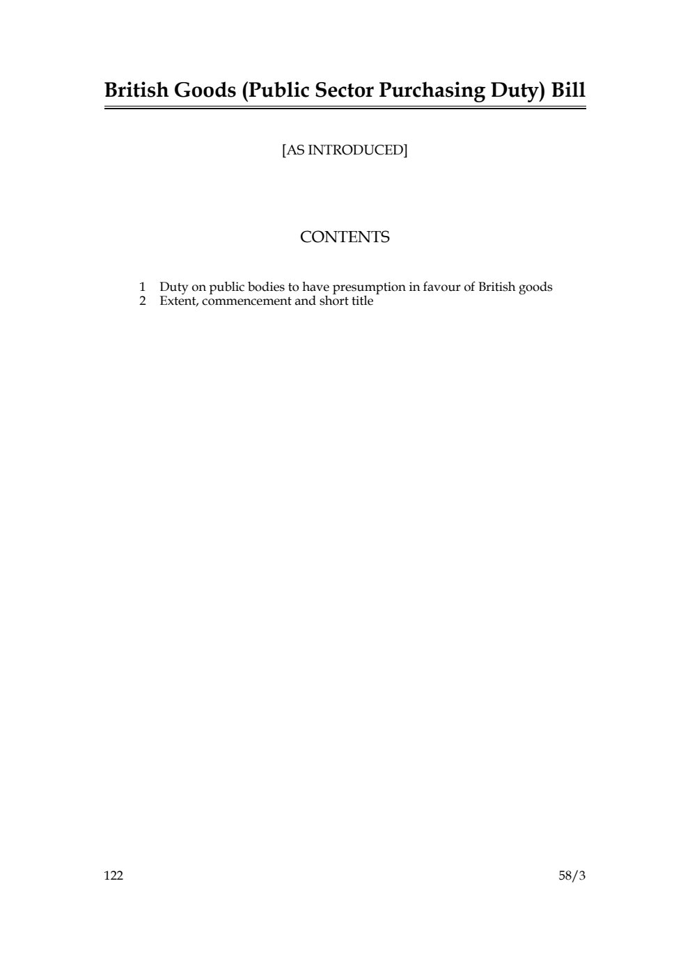 British Goods (Public Sector Purchasing Duty) Bill