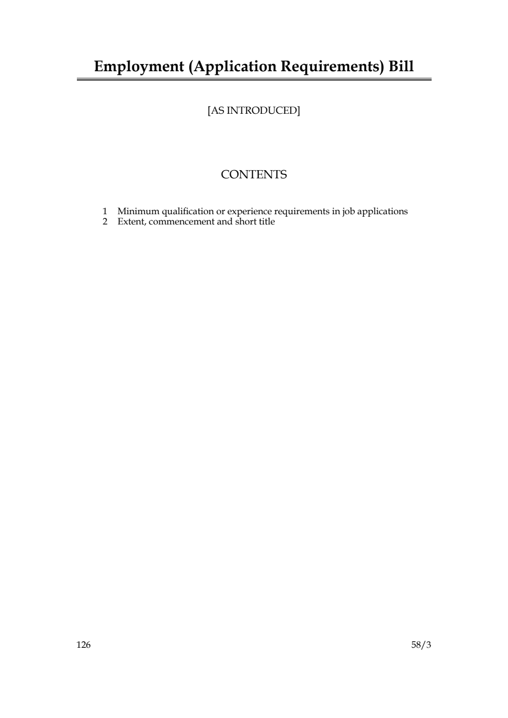 Employment (Application Requirements) Bill