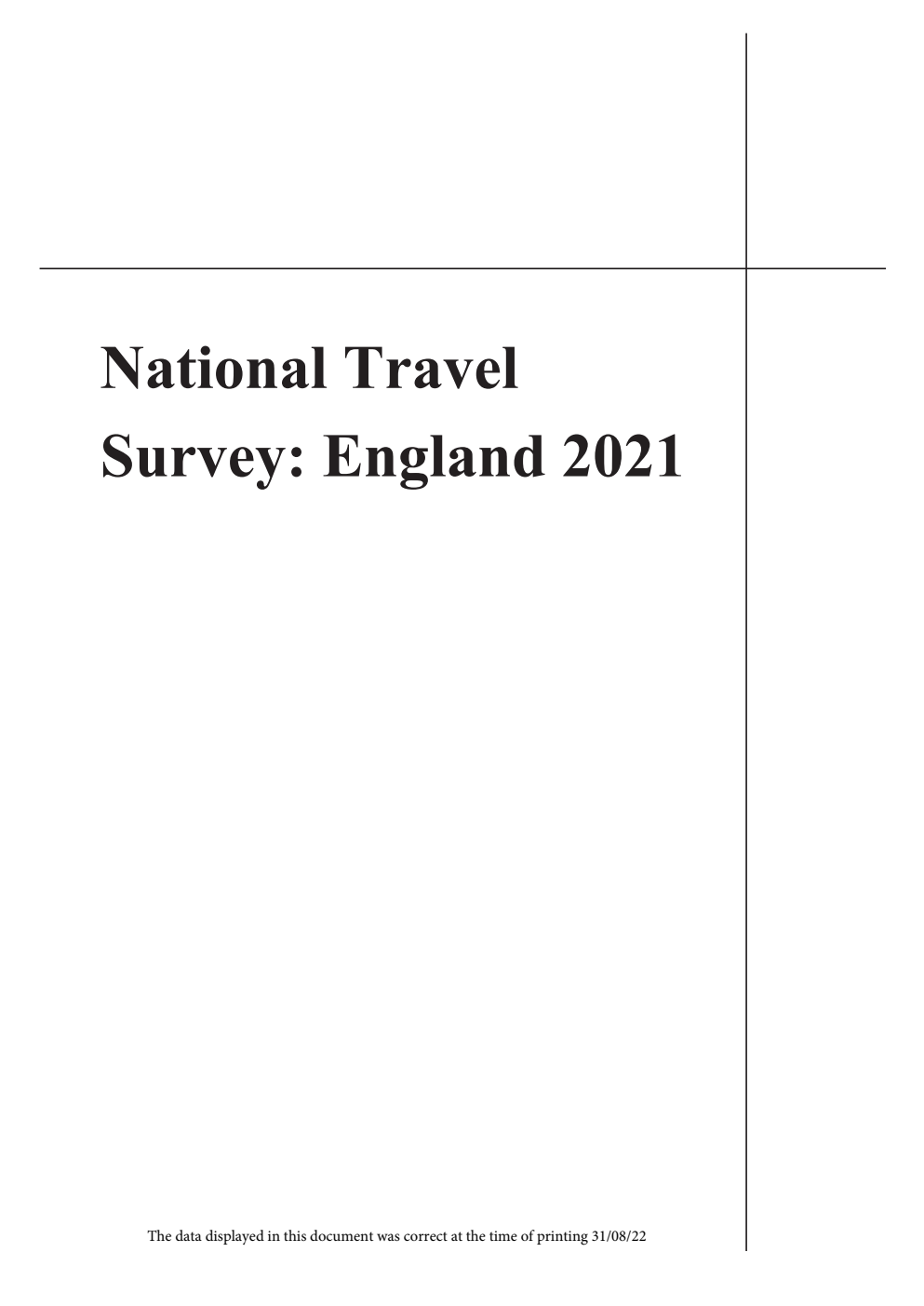 National Travel Survey: England 2021