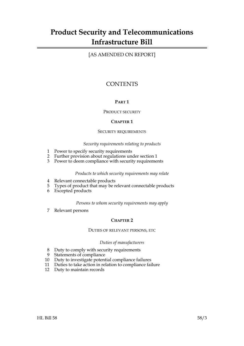Product Security and Telecommunications Infrastructure Bill [as amended on Report]