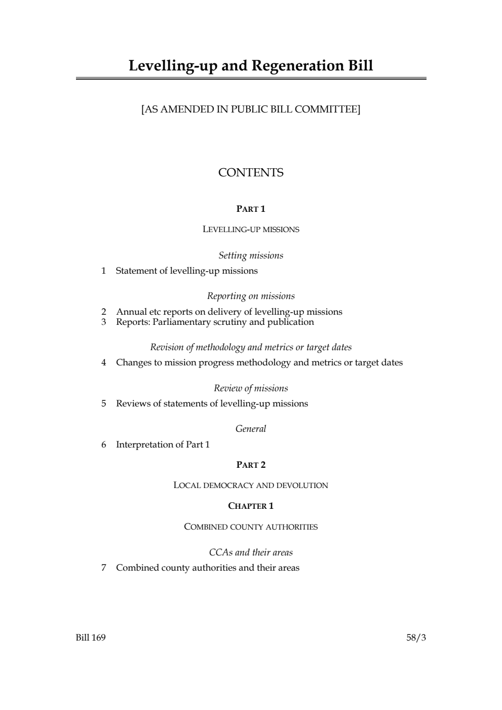 Levelling-up and Regeneration Bill [as amended in Public Bill Committee]