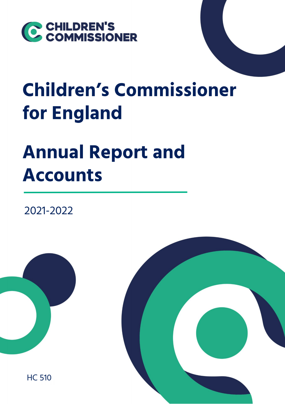 Children's Commissioner for England Annual Report and Accounts 2021-2022 for the period 1 April 2021 to 31 March 2022