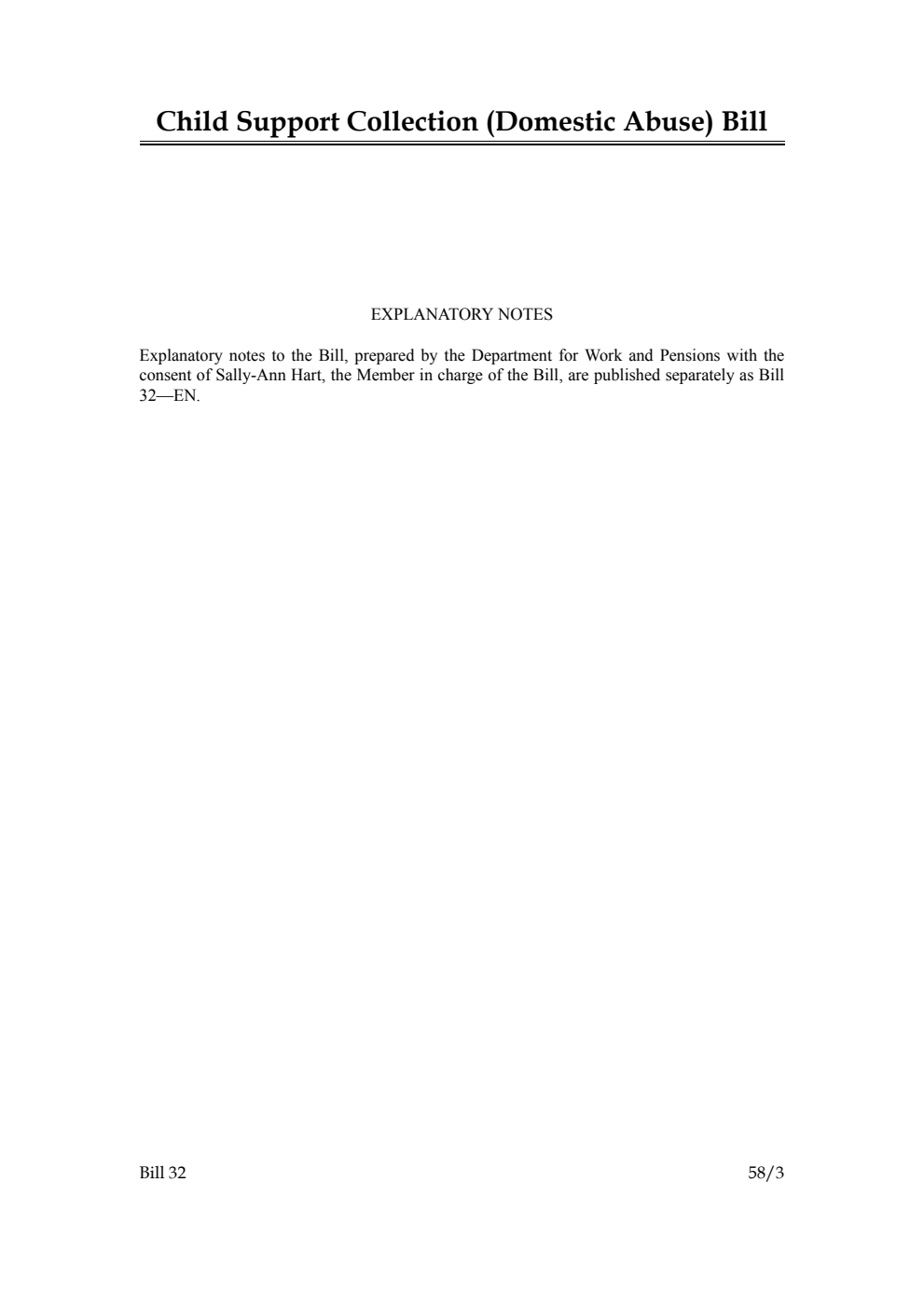 Child Support Collection (Domestic Abuse) Bill