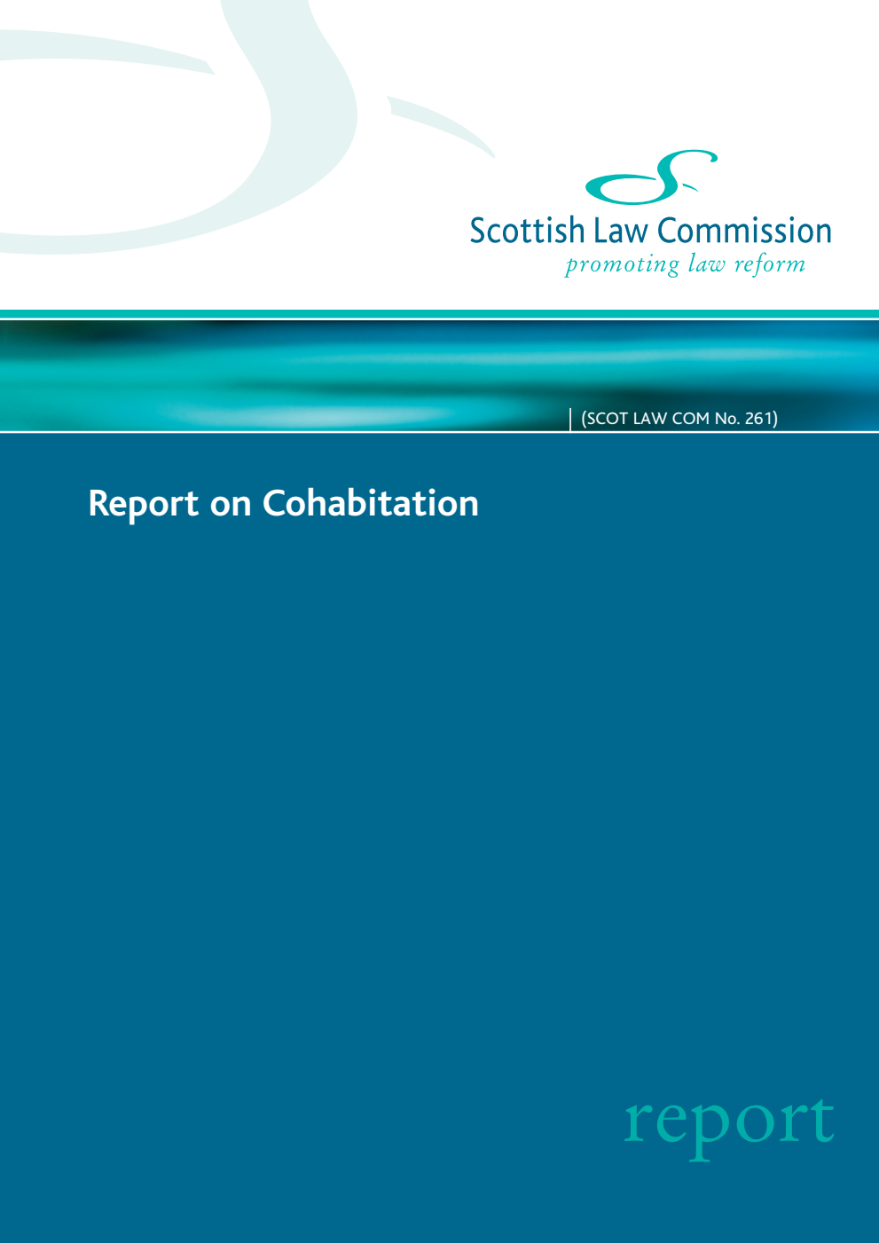 Scottish Law Commission No. 261. Report on Cohabitation