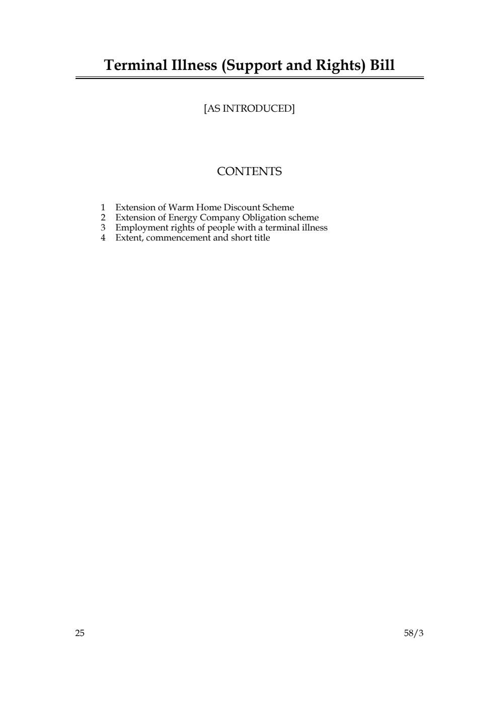 Terminal Illness (Support and Rights) Bill