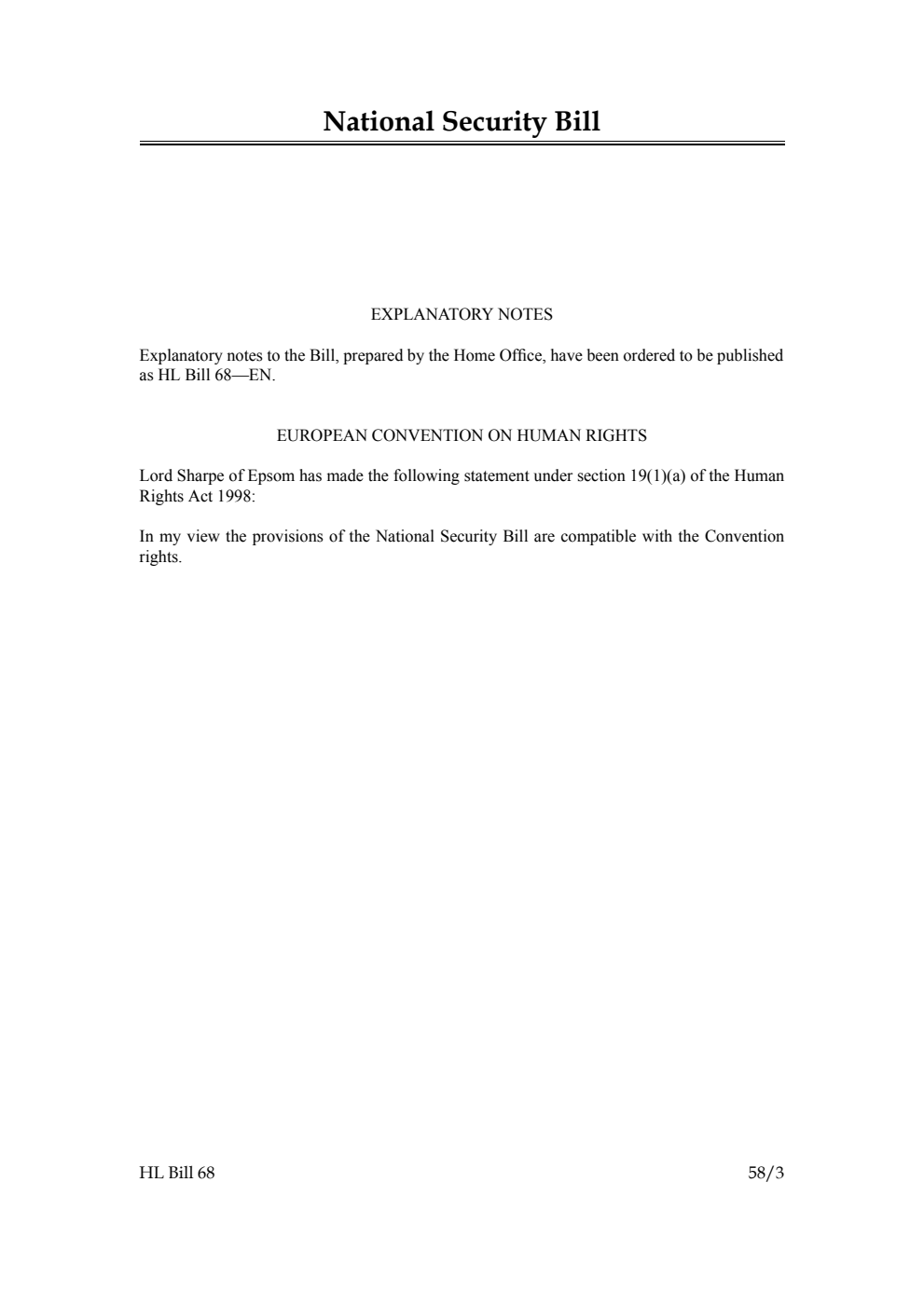 National Security Bill