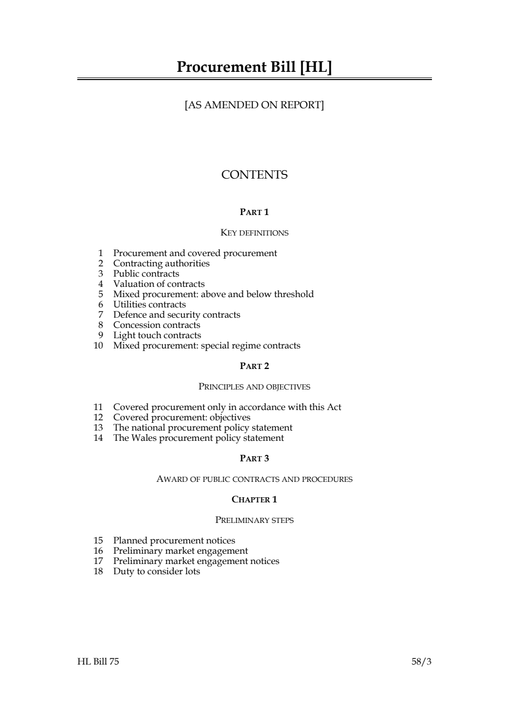 Procurement Bill [as amended on Report]