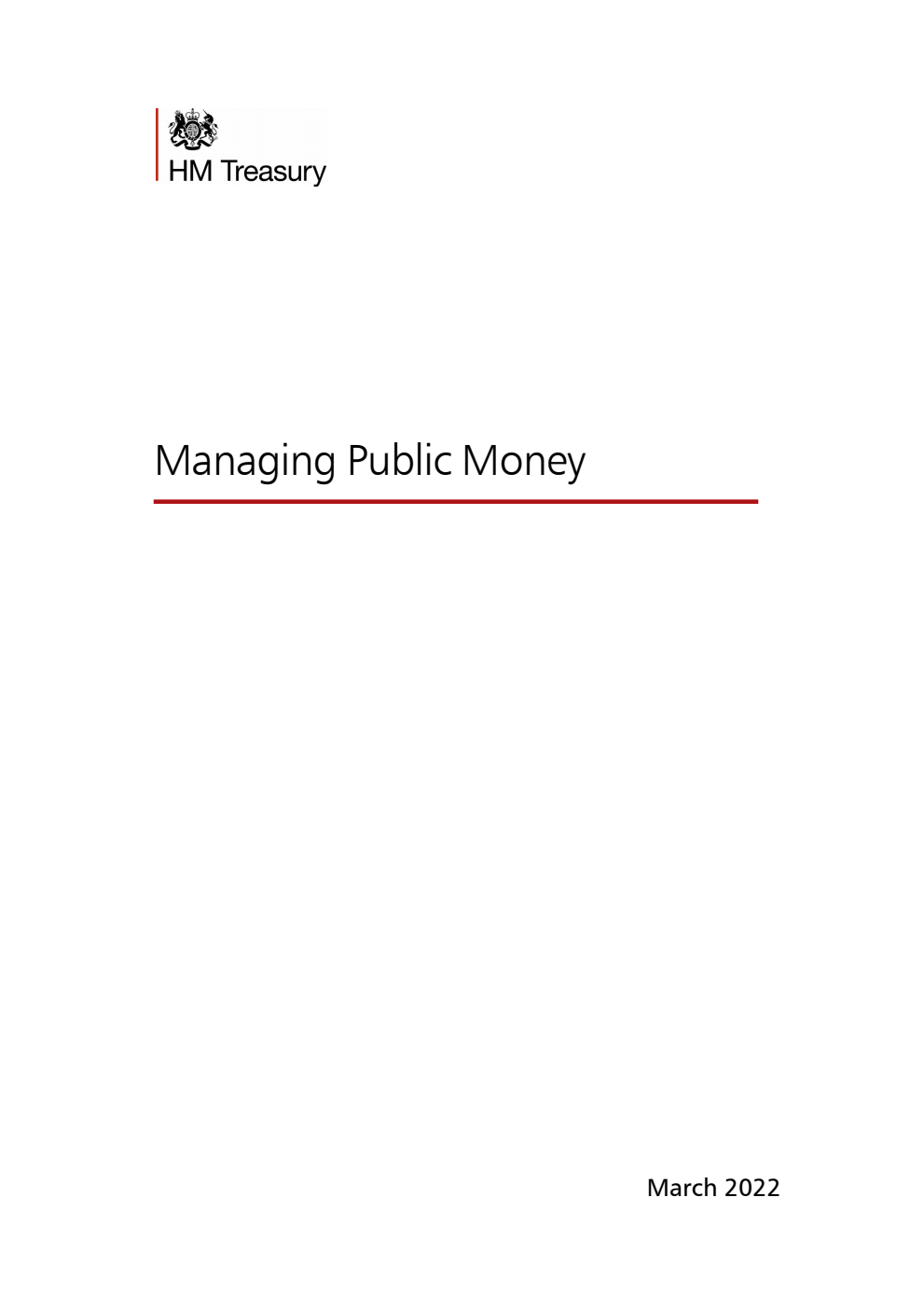 Managing public money with annexes. Updated, March 2022