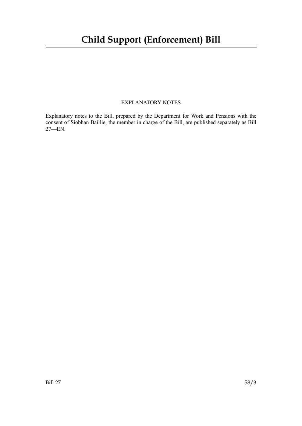 Child Support (Enforcement) Bill