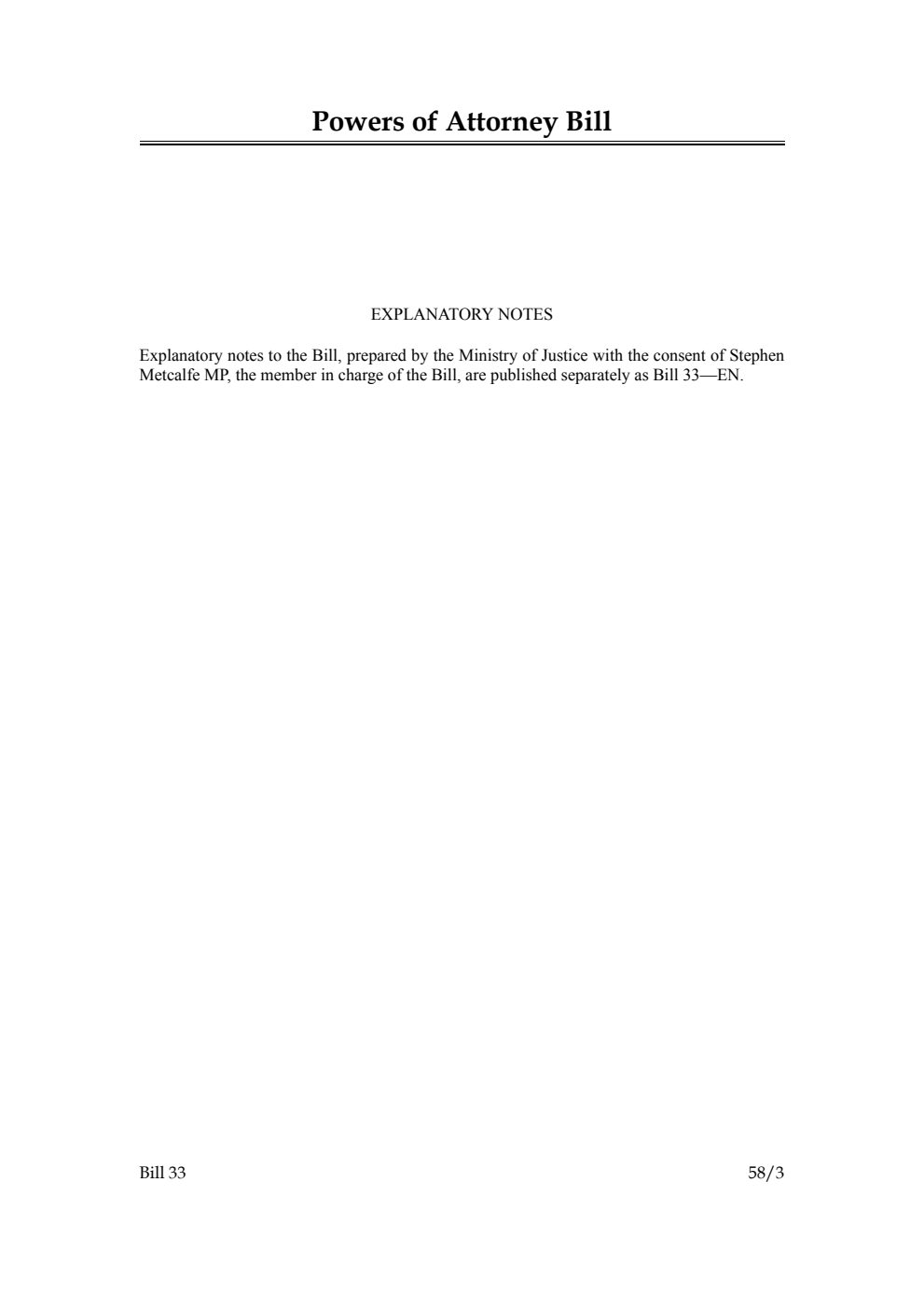 Powers of Attorney Bill