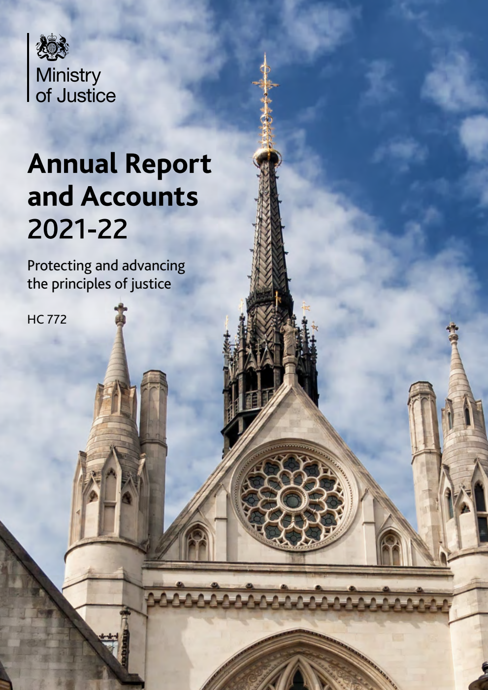 Ministry of Justice Annual Report and Accounts 2021-22 (for the year ended 31 March 2022)