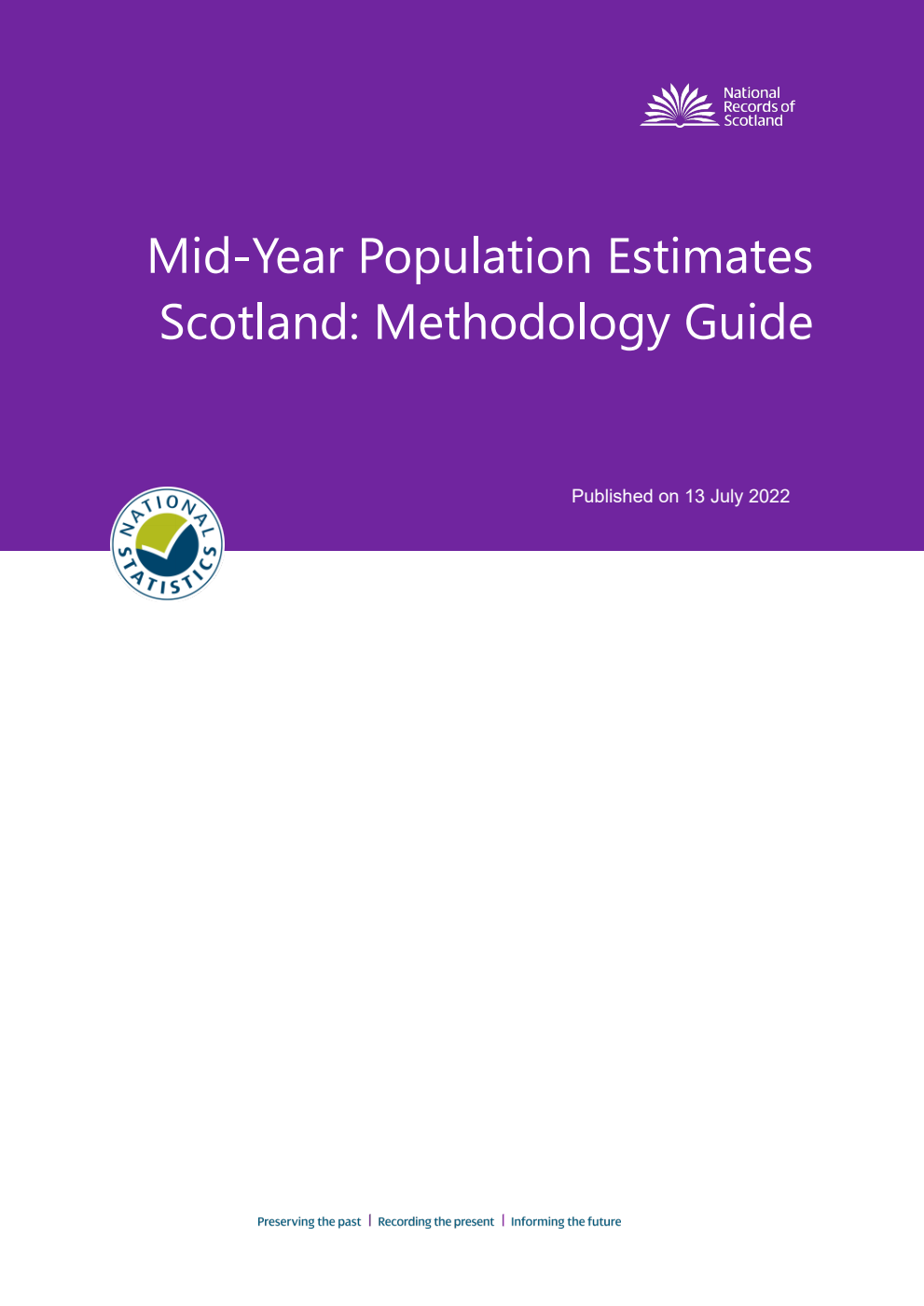 Mid-Year Population Estimates Scotland: Methodology Guide