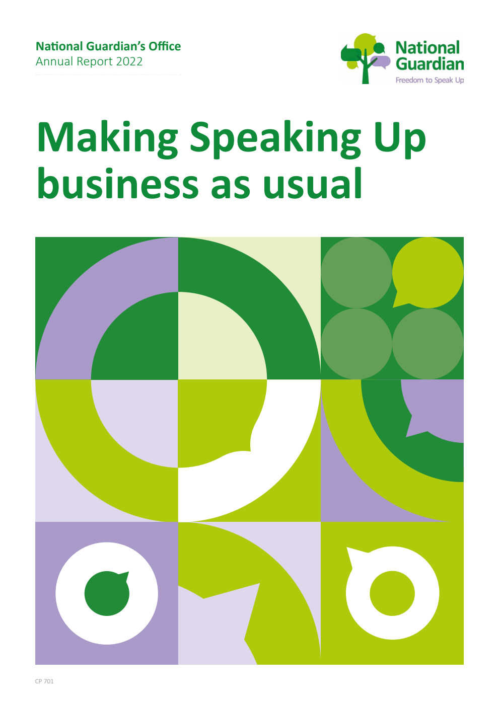 National Guardian’s Office Annual Report 2021-2022. Making Speaking Up business as usual