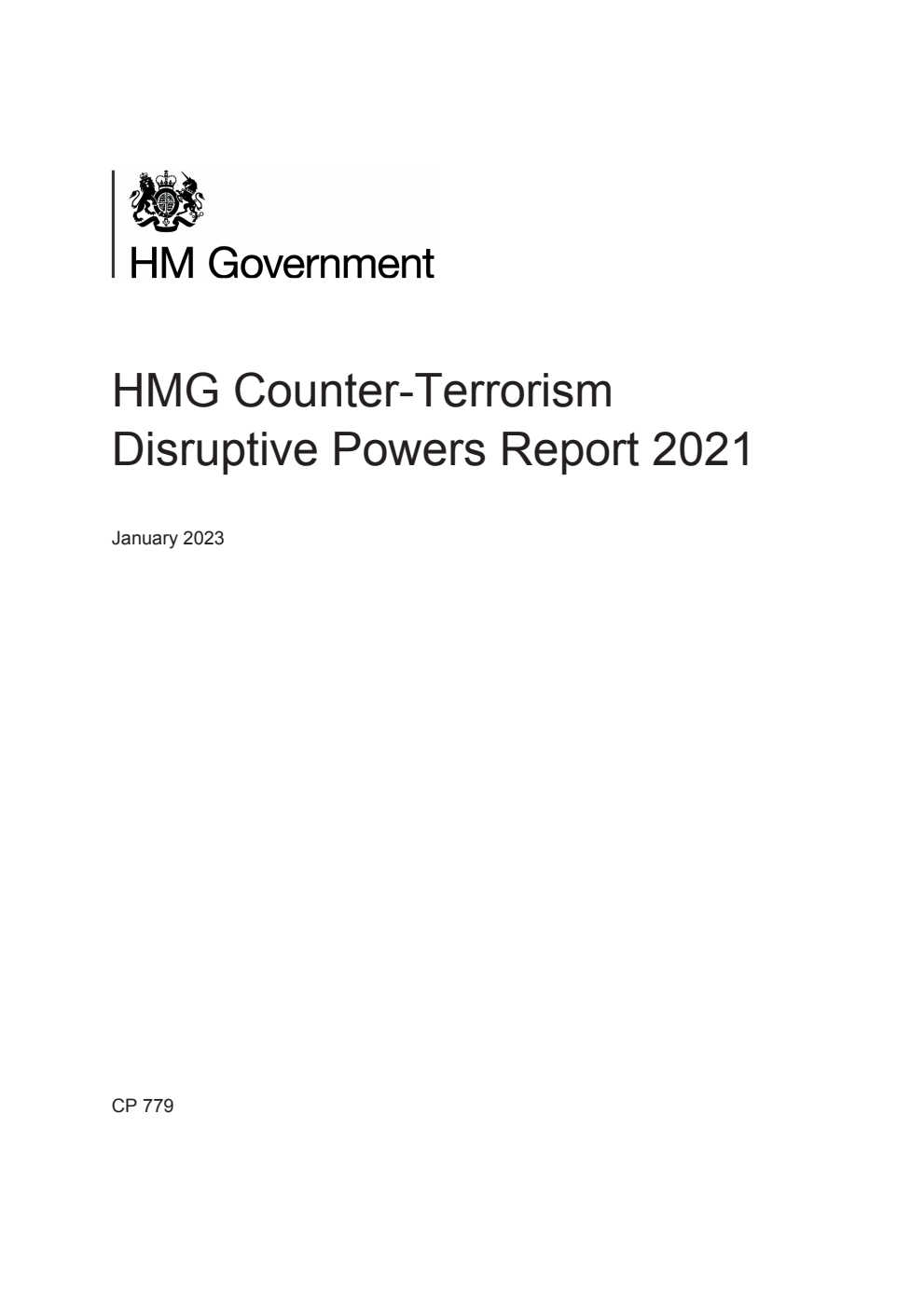 HMG Counter-Terrorism Disruptive Powers Report 2021