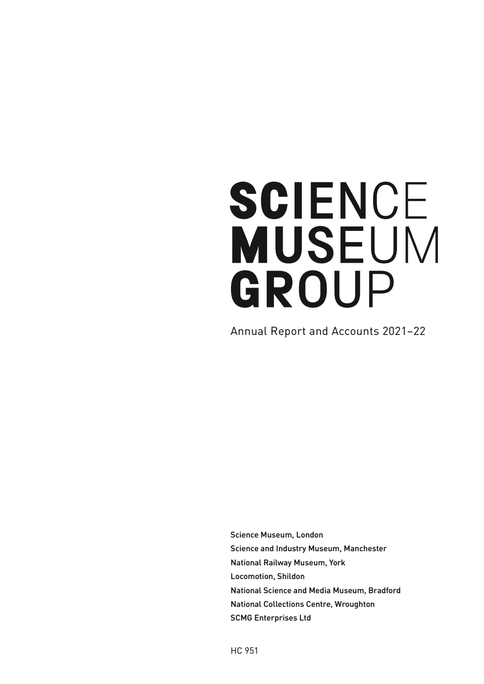 Science Museum Group Annual Report and Accounts 2021-22