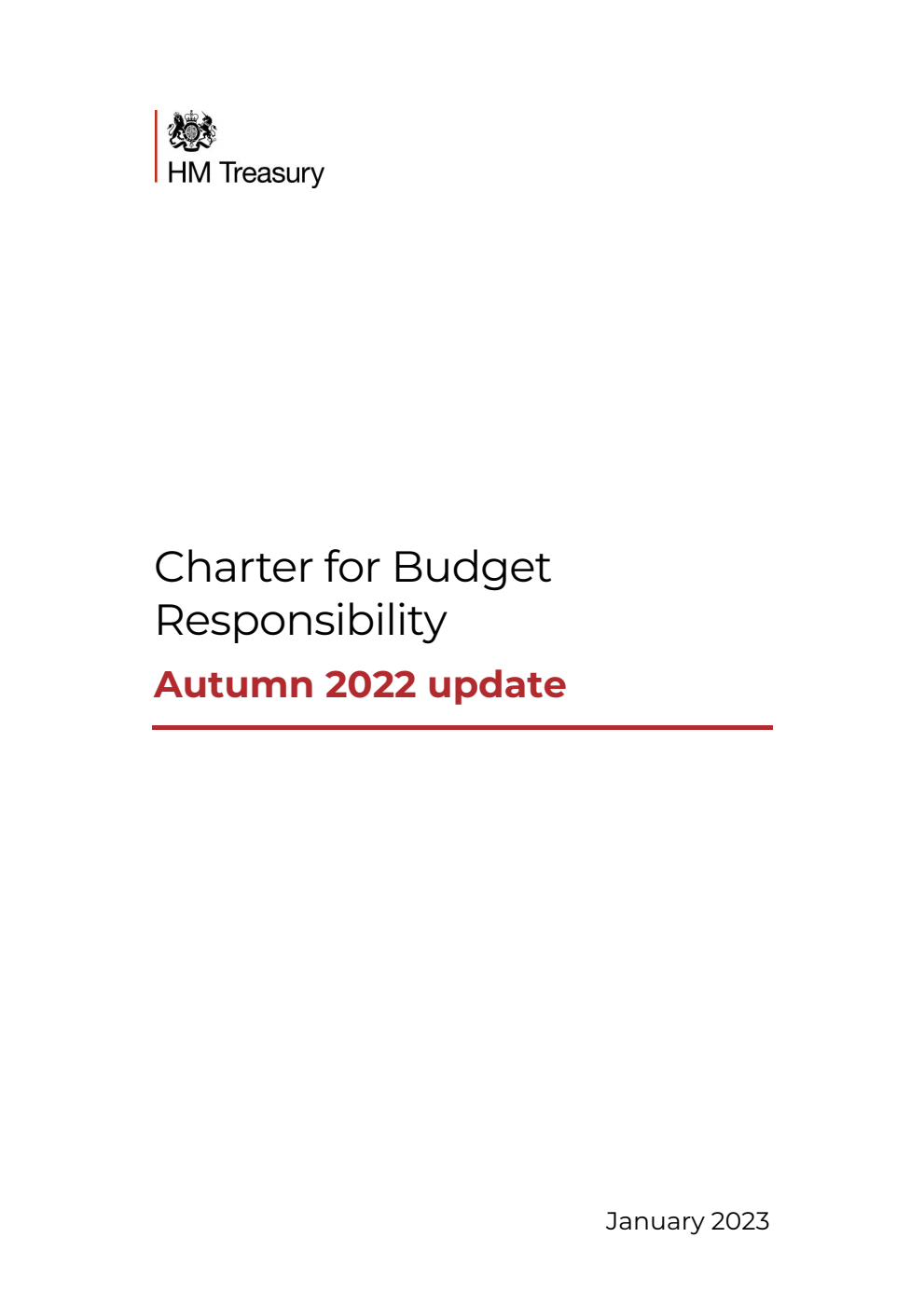 Charter for Budget Responsibility: Autumn 2022 update. January 2023