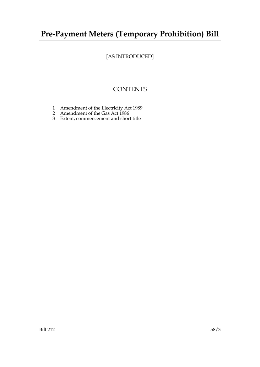 Pre-Payment Meters (Temporary Prohibition) Bill