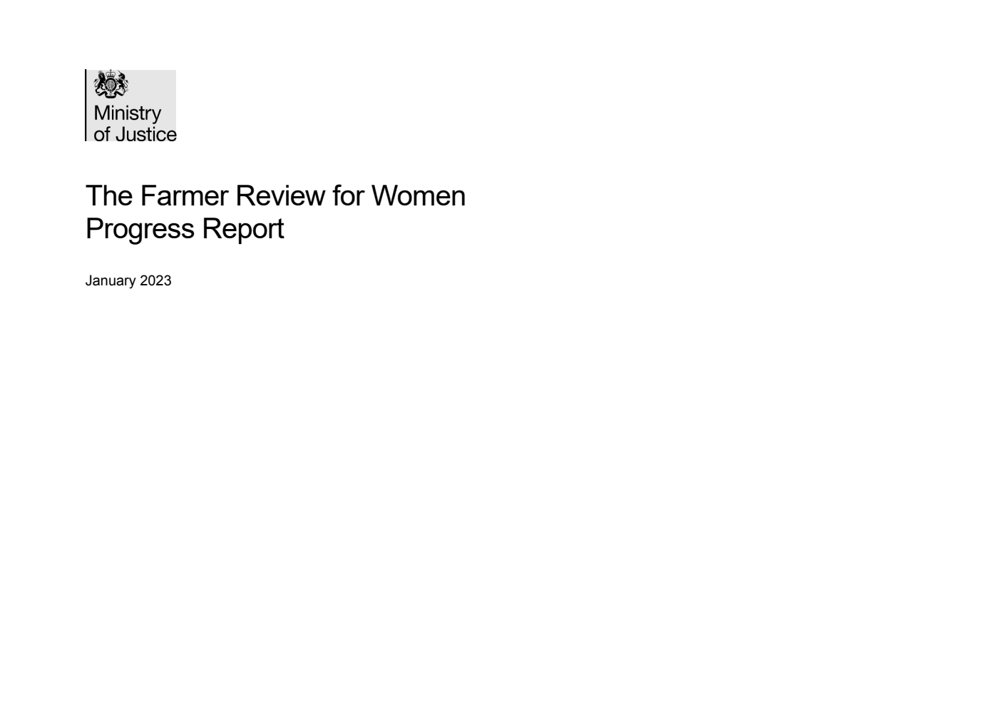 The Farmer Review for Women. Progress Report