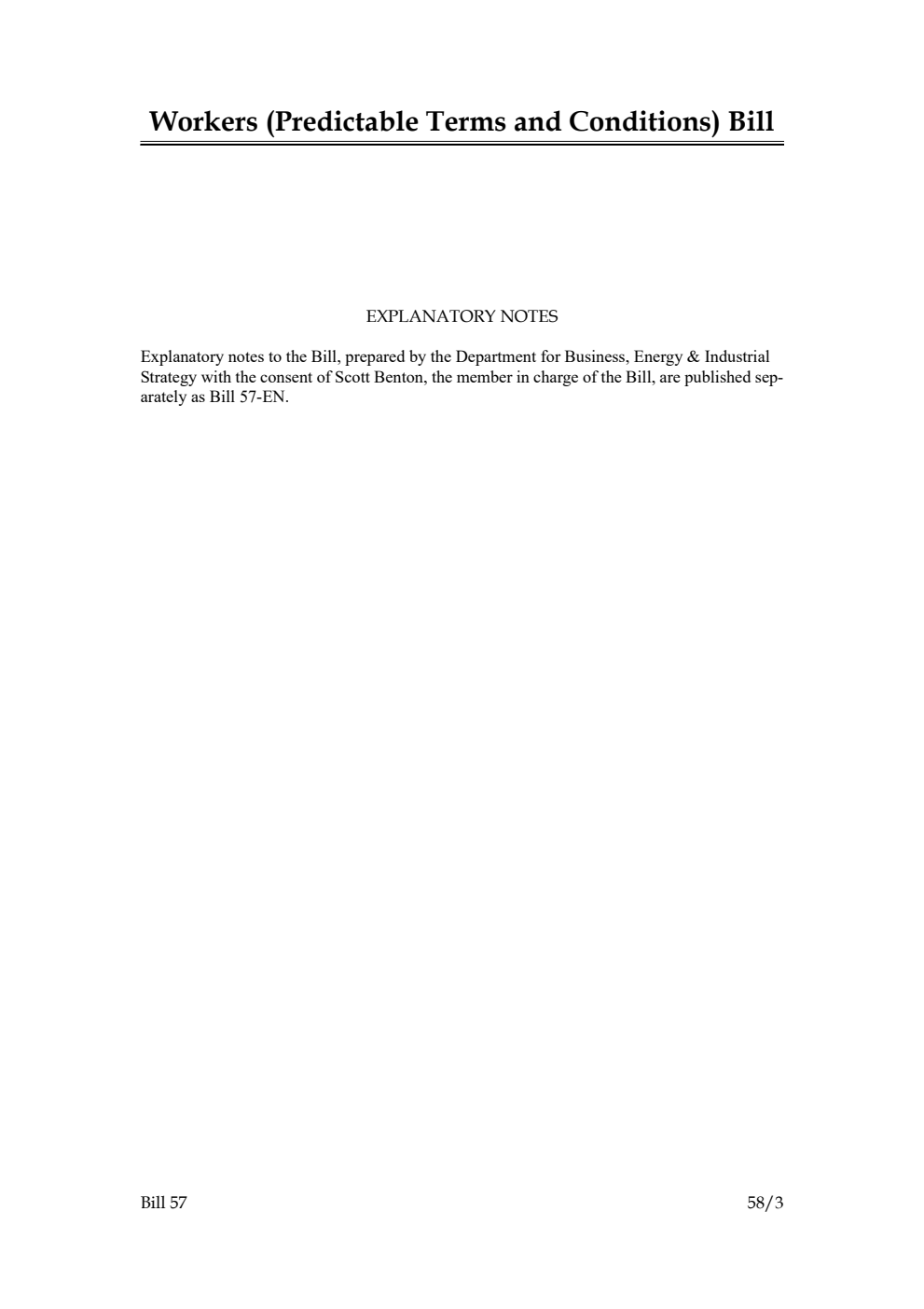 Workers (Predictable Terms and Conditions) Bill