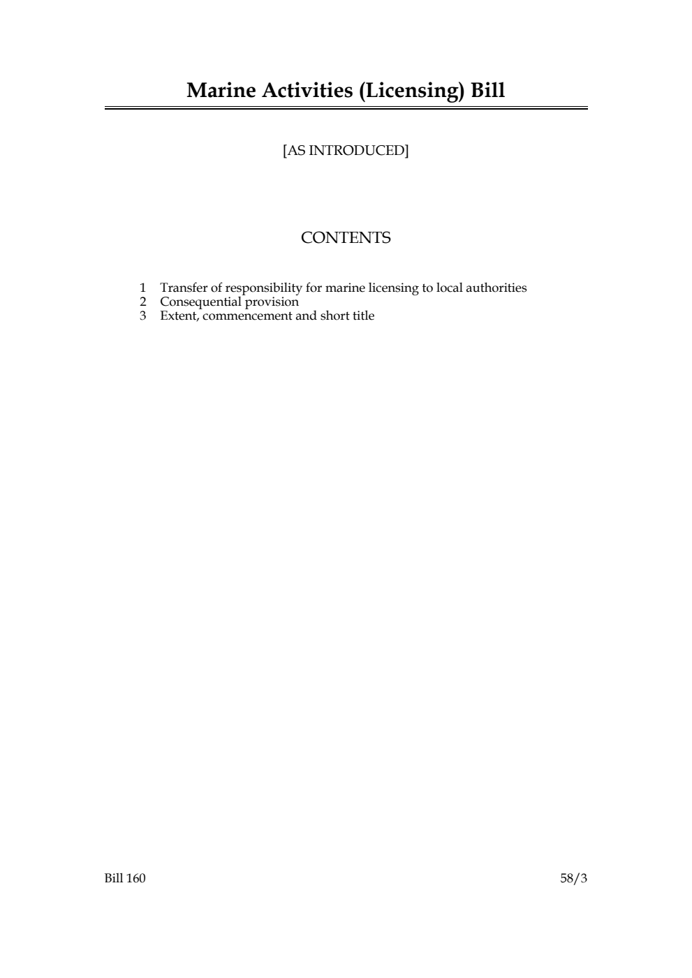 Marine Activities (Licensing) Bill