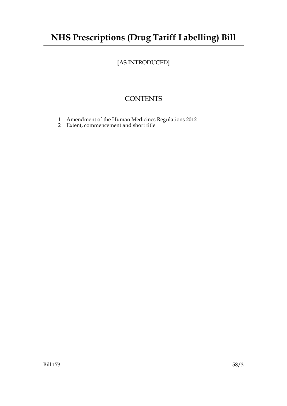 NHS Prescriptions (Drug Tariff Labelling) Bill