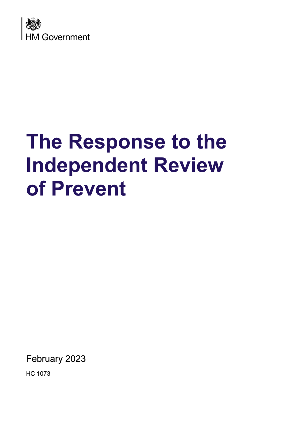 The Response to the Independent Review of Prevent