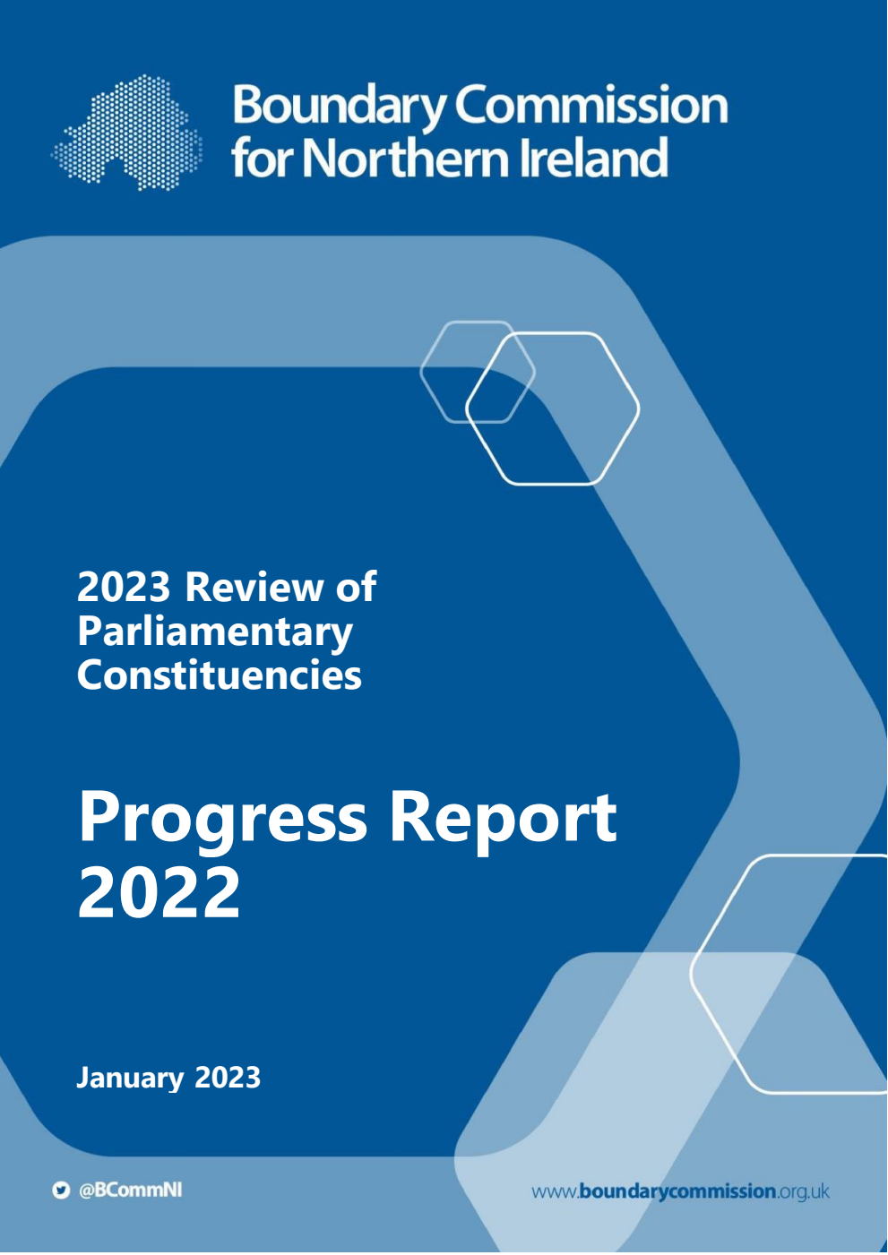 2023 Review of Parliamentary Constituencies Northern Ireland. Progress Report 2022. January 2023