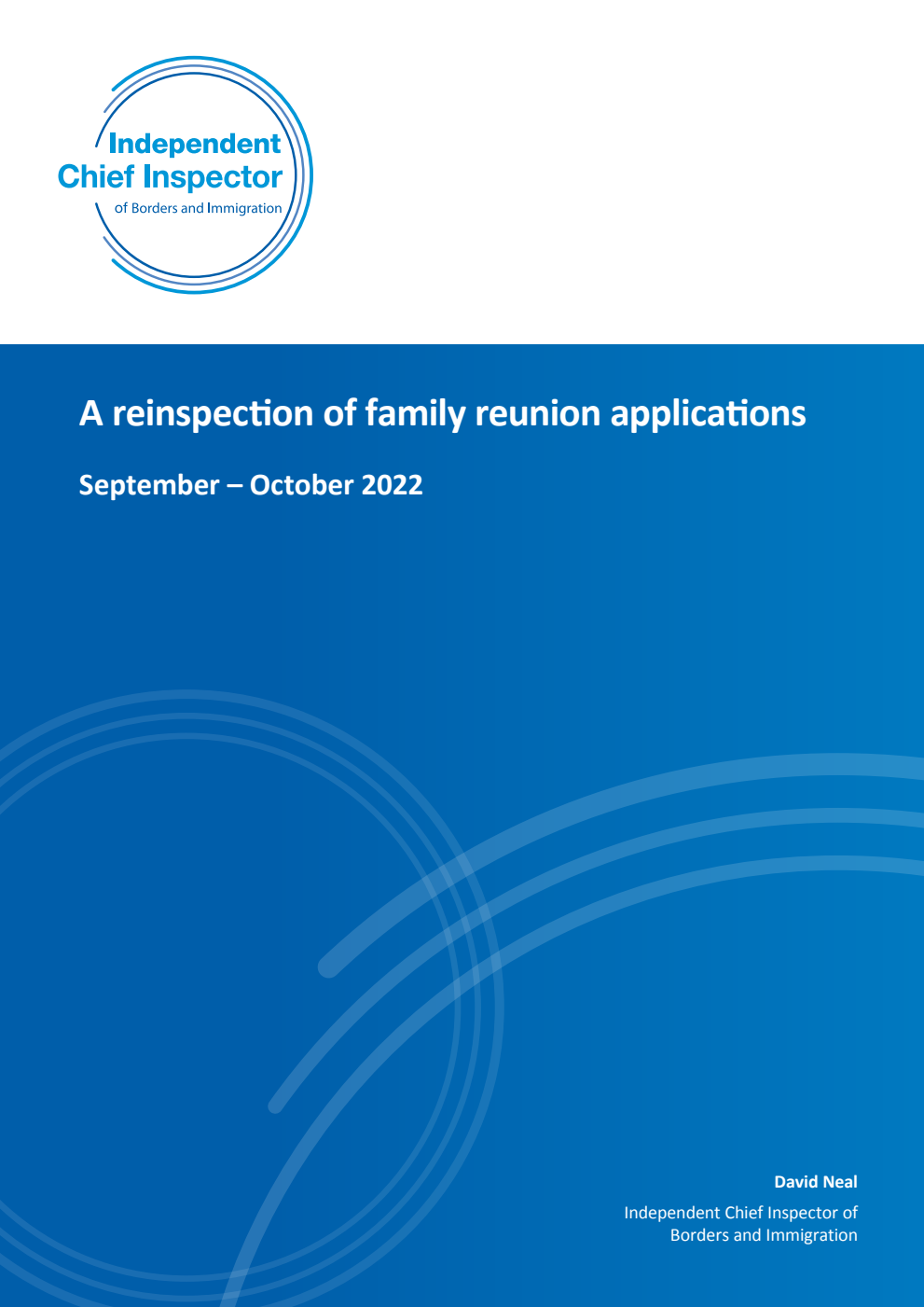 A reinspection of family reunion applications September – October 2022