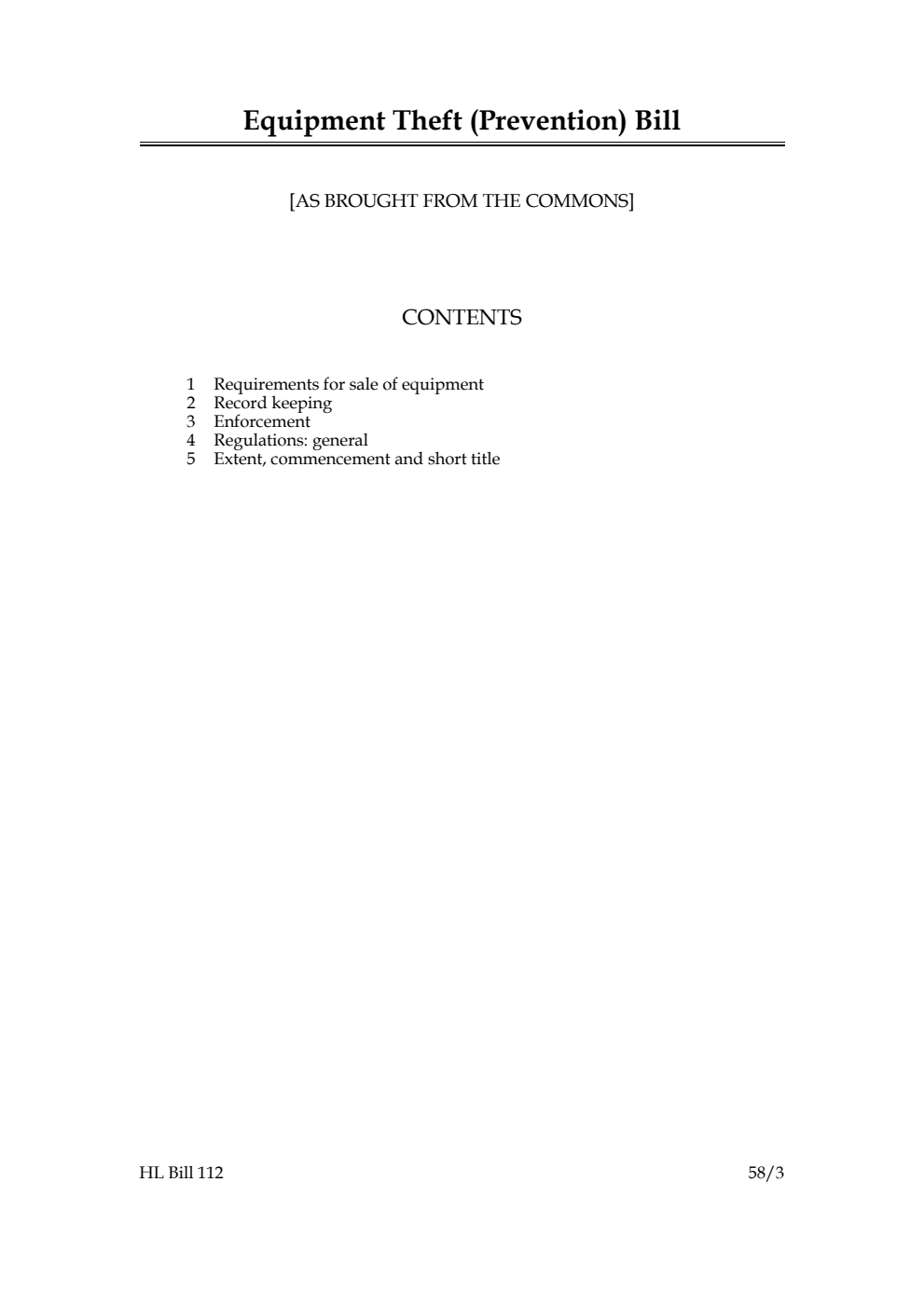 Equipment Theft (Prevention) Bill [as brought from the Commons]