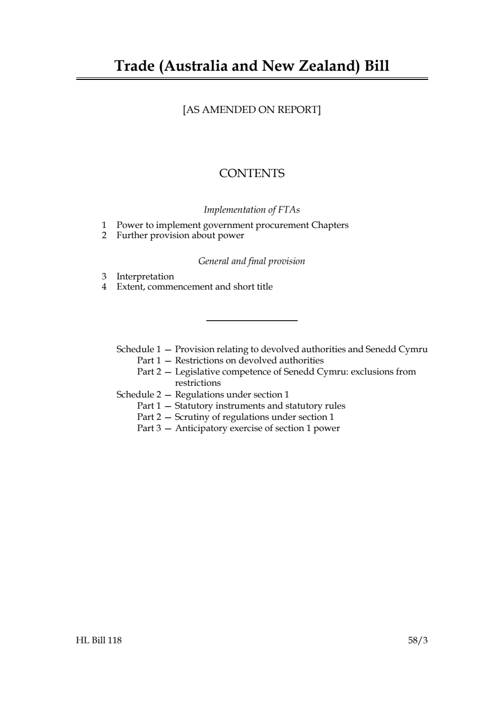 Trade (Australia and New Zealand) Bill [as amended on Report]