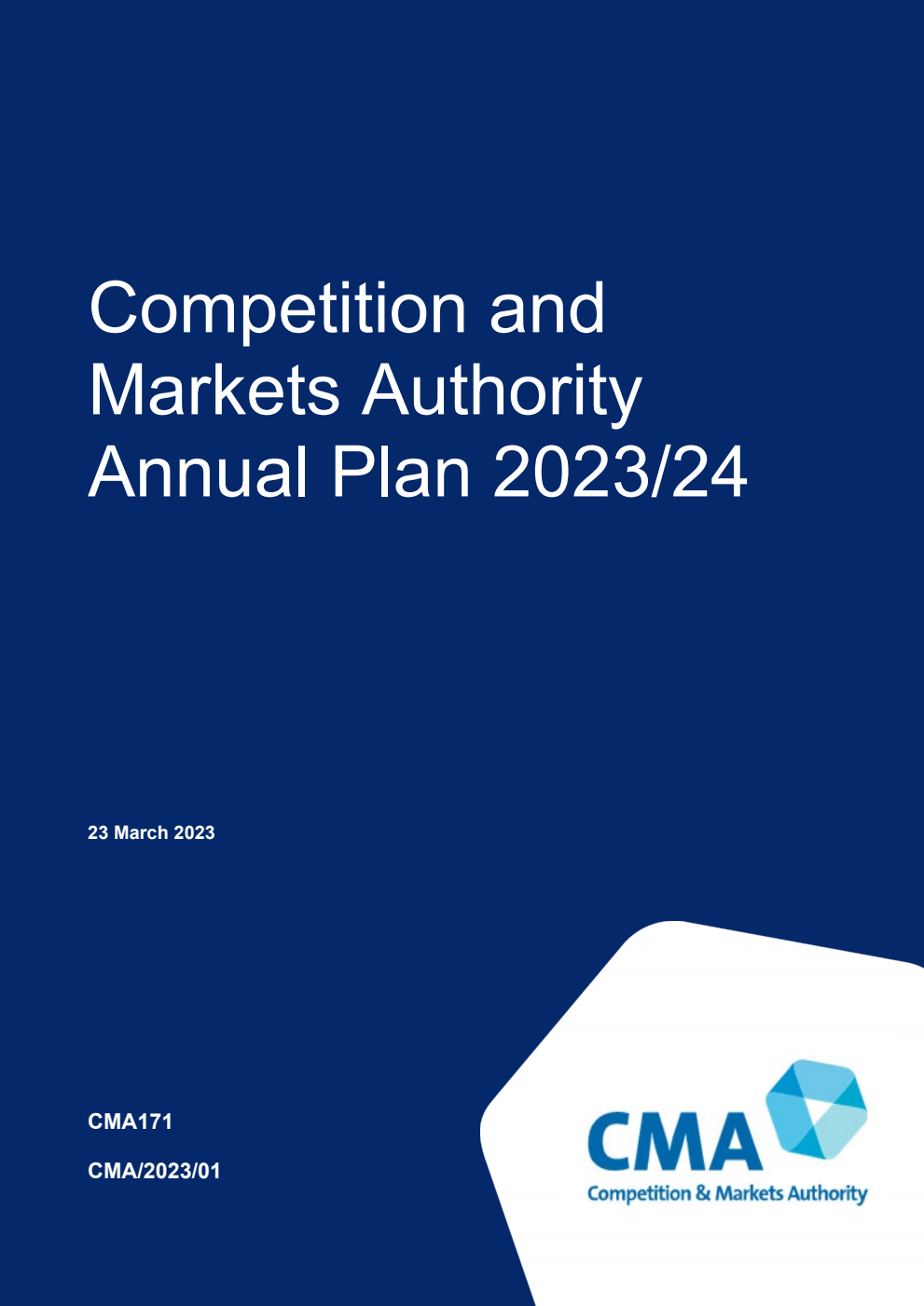 Competition and Markets Authority Annual Plan 2023/24