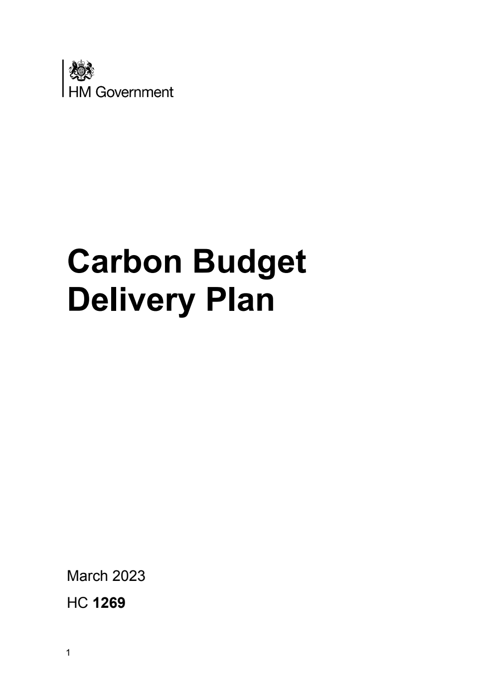 Carbon Budget Delivery Plan