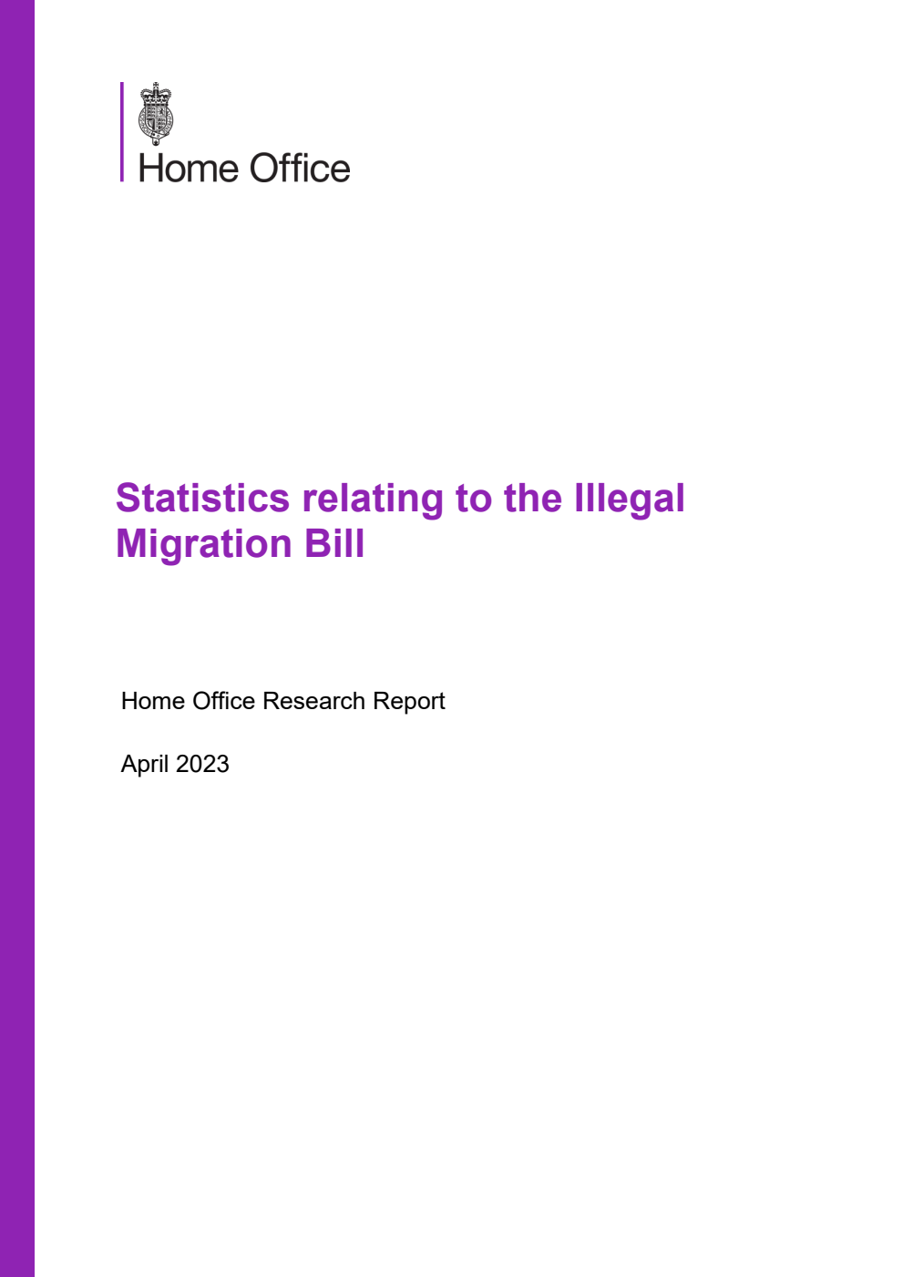 Home Office Research Report Statistics relating to the Illegal Migration Bill