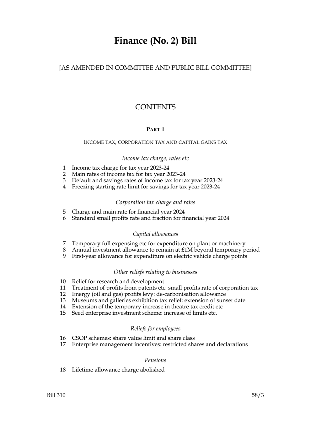 Finance (No. 2) Bill [as amended in Committee and Public Bill Committee]
