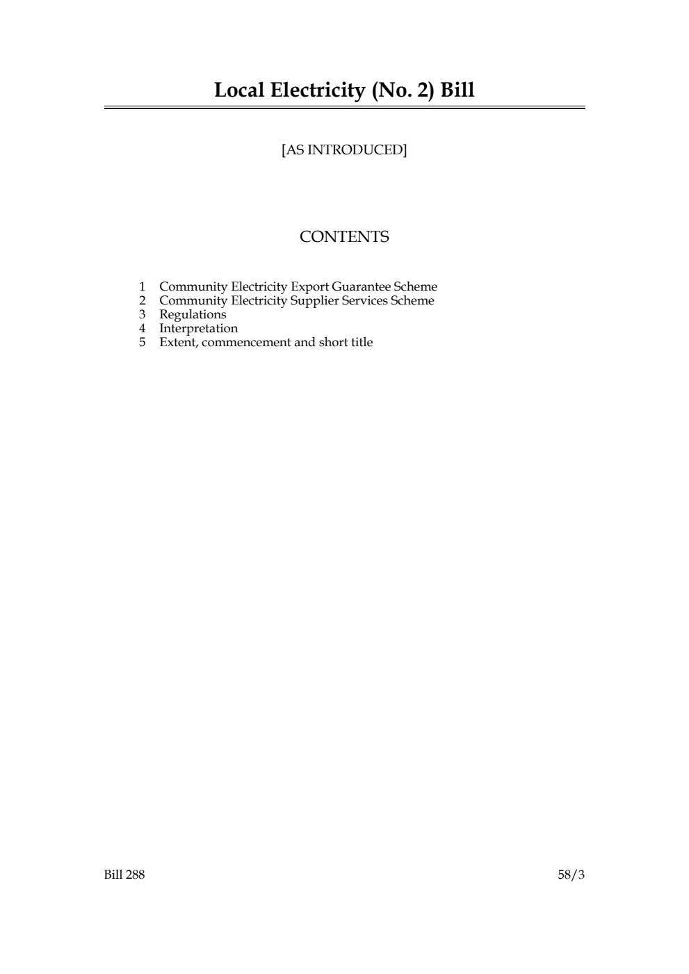 Local Electricity (No. 2) Bill