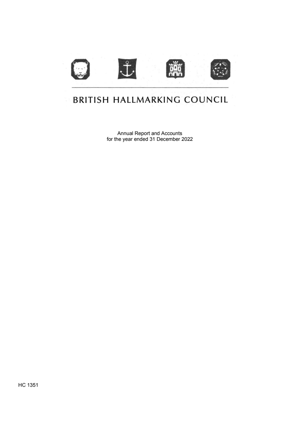 British Hallmarking Council Annual Report and Accounts for the year ended 31 December 2022
