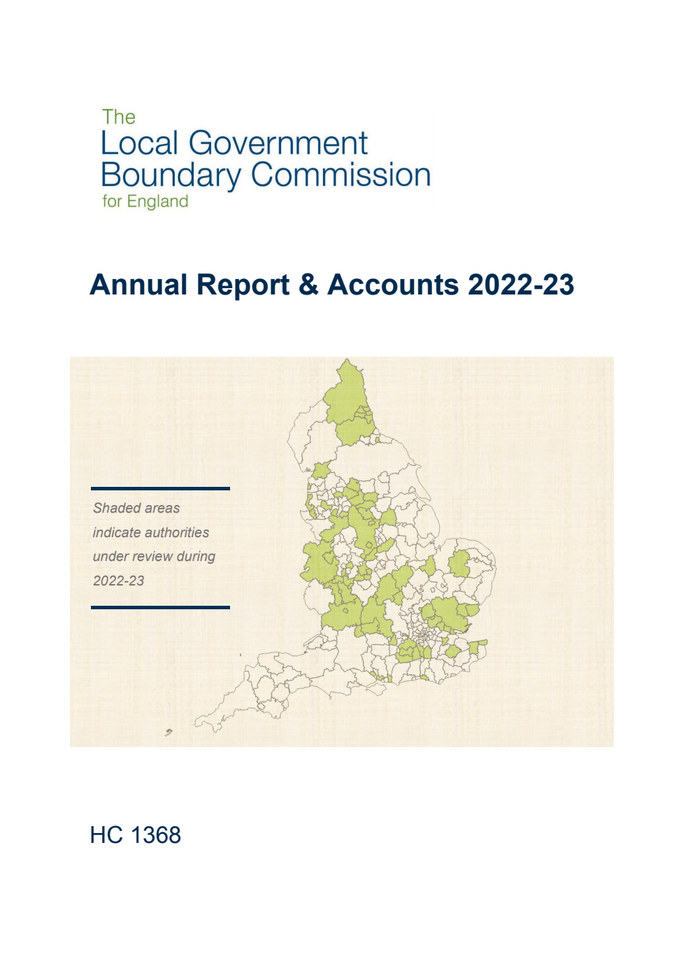 The Local Government Boundary Commission for England Annual Report & Accounts 2022-23