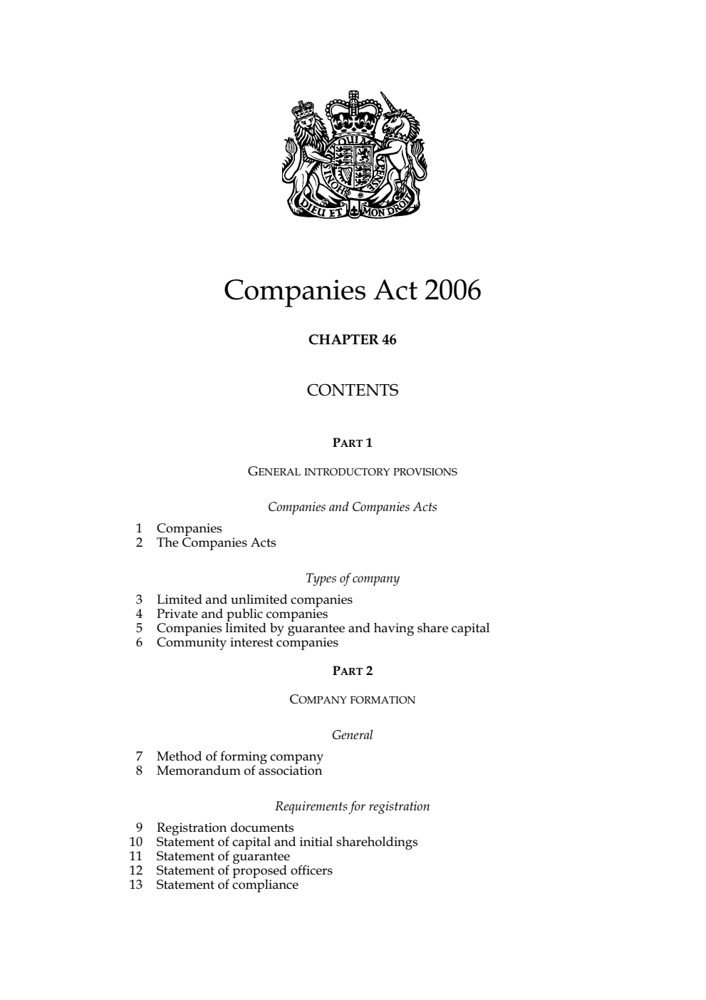Companies Act 2006 Chapter 46