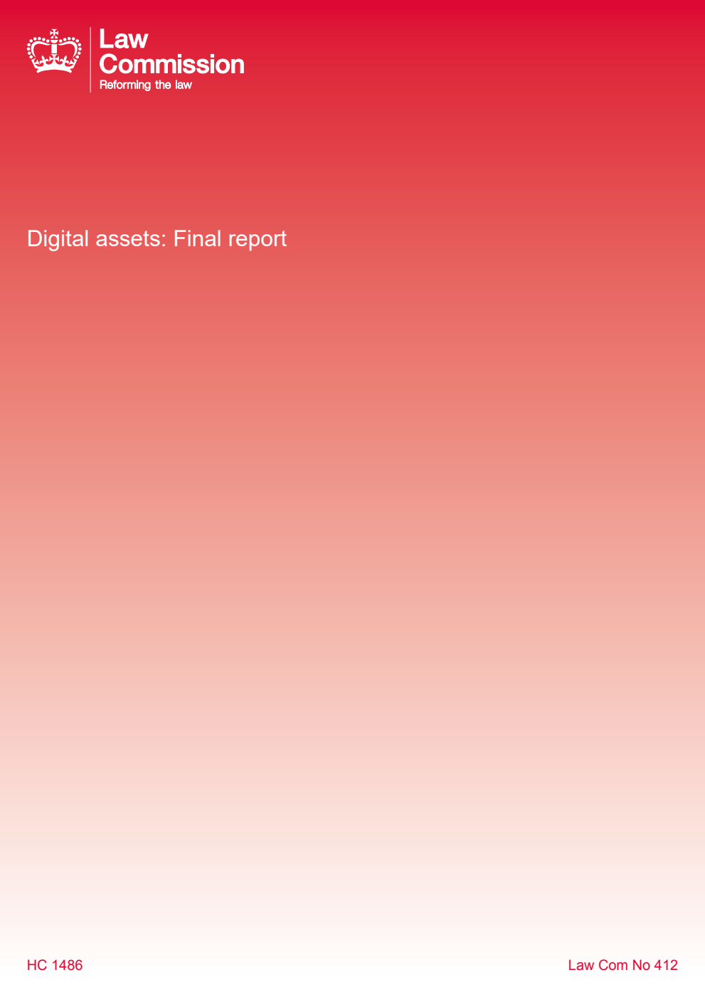 Law Commission No. 412 Digital Assets: Final report