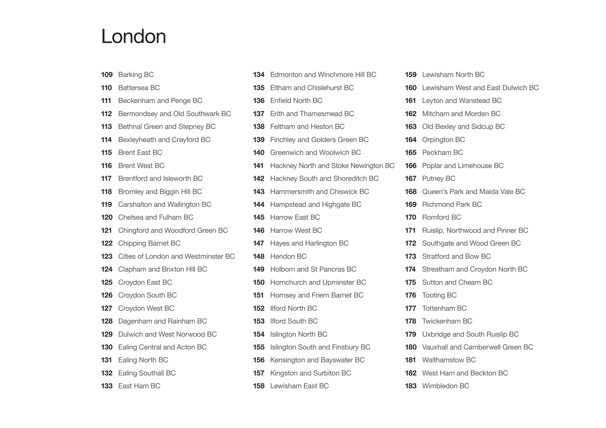 Boundary Commission for England. The 2023 Review of Parliamentary constituency boundaries in England. Volume three: Maps - London